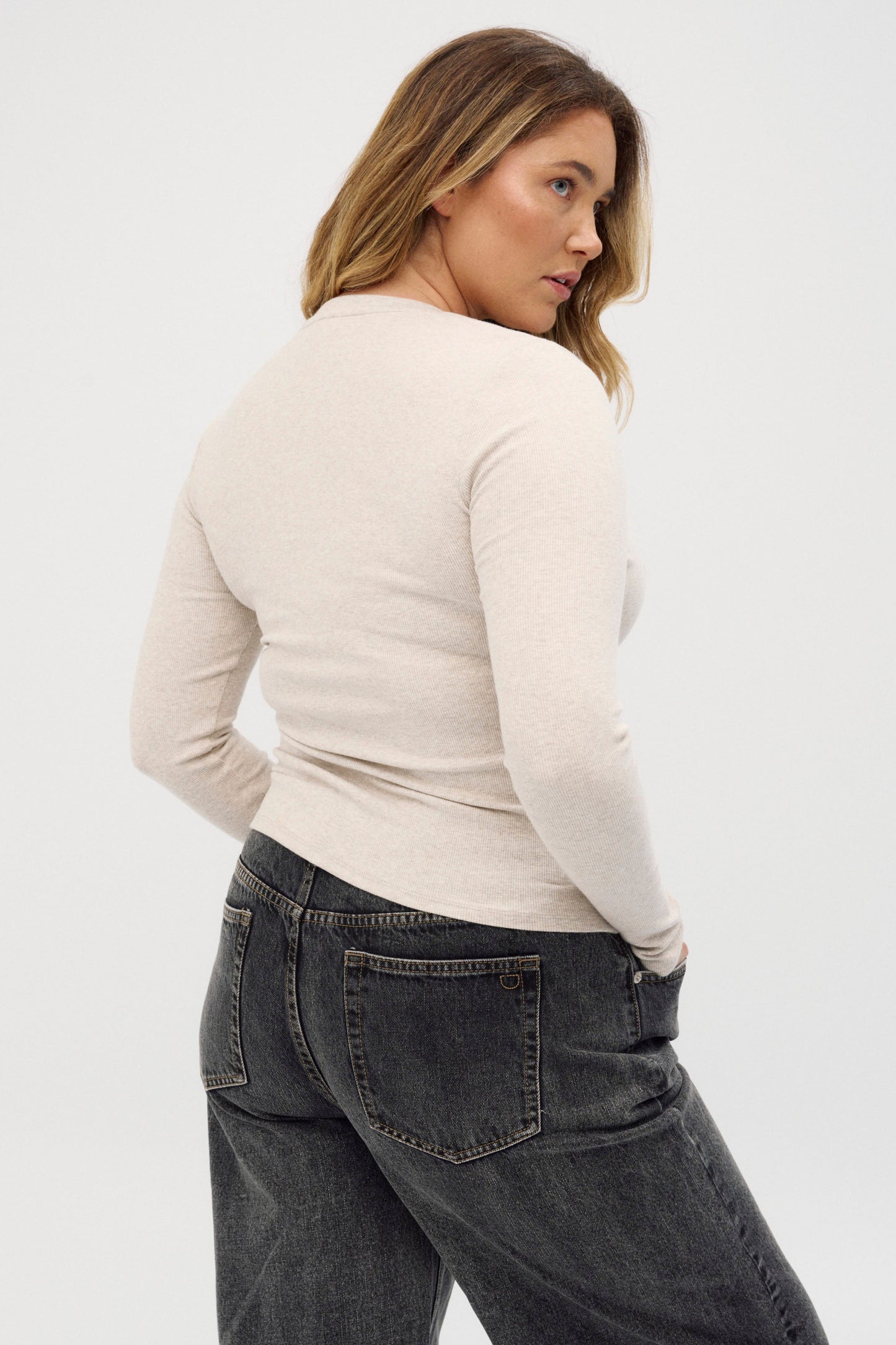 Carina Long Sleeve Oatmeal Marle