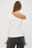 womens white off shoulder long sleeve top