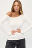 womens white off shoulder long sleeve top