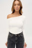 womens white off shoulder long sleeve top