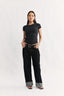 Clara Womens T-Shirt charcoal marle stretch cotton