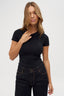 womens black crew neck tshirt