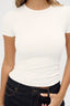 womens crew neck white tshirt