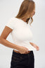 womens crew neck white tshirt