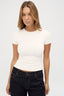 womens crew neck white tshirt