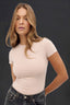 womens crew neck tshirt chai