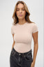 womens crew neck tshirt chai