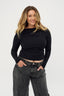 Margot Boat Neck Long Sleeve - Black