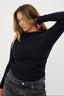 Margot Boat Neck Long Sleeve - Black