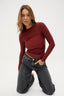 Margot Boat Neck Long Sleeve - Brick