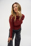Margot Boat Neck Long Sleeve - Brick