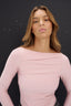 Womens pink long sleeve top