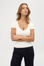 womens v neck tshirt white
