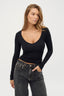 womens v neck long sleeve top
