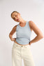 Noelle Racer Tank Stone Blue - Final Sale