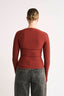 Margot Boat Neck Long Sleeve - Brick