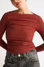 Margot Boat Neck Long Sleeve - Brick