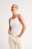 Nara Square Neck Tank Powder - Final Sale