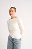 Margot Boat Neck Long Sleeve - Powder