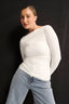Margot Boat Neck Long Sleeve - Powder