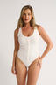 Sienna Henley Tank Bodysuit - Powder