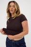 Jenna Crew Neck T-Shirt - Pecan