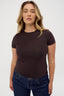 Jenna Crew Neck T-Shirt - Pecan
