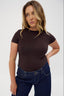 Jenna Crew Neck T-Shirt - Pecan