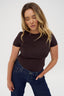 Jenna Crew Neck T-Shirt - Pecan