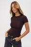 Jenna Crew Neck T-Shirt - Pecan