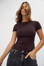 Jenna Crew Neck T-Shirt - Pecan