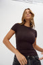 Jenna Crew Neck T-Shirt - Pecan