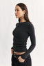 Carina Long Sleeve Charcoal Marle