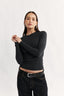 Carina Long Sleeve Charcoal Marle