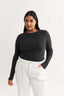 Carina Long Sleeve Charcoal Marle
