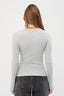 womens grey long sleeve ribbed top