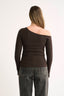 Chelsea Off Shoulder Long Sleeve - Chocolate