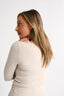 Chelsea Off Shoulder Long Sleeve - Oatmeal Marle