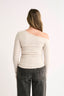 Chelsea Off Shoulder Long Sleeve - Oatmeal Marle