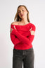 Chelsea Off Shoulder Long Sleeve - Radiant Red