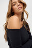 womens black long sleeve top 