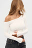 womens white off shoulder long sleeve top