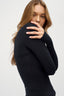 womens black crew neck long sleeve