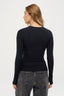 womens black crew neck long sleeve