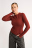 Jenna Long Sleeve - Brick