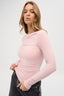 Womens pink long sleeve top