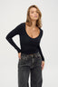 womens v neck long sleeve top
