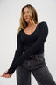 womens v neck long sleeve top