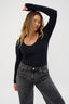 womens v neck long sleeve top