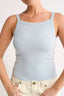Nara Square Neck Tank Stone Blue - Final Sale